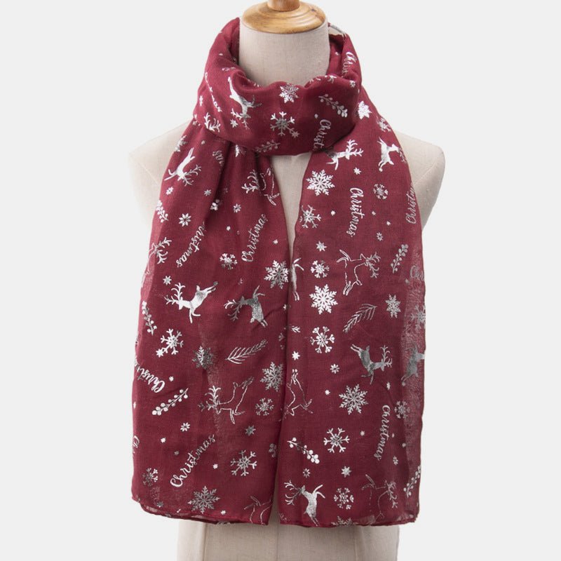 Christmas Element Polyester Scarf - Amara Luxe Fine Boutique