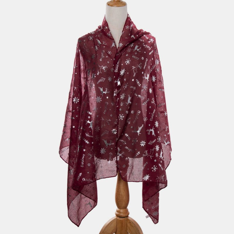 Christmas Element Polyester Scarf - Amara Luxe Fine Boutique