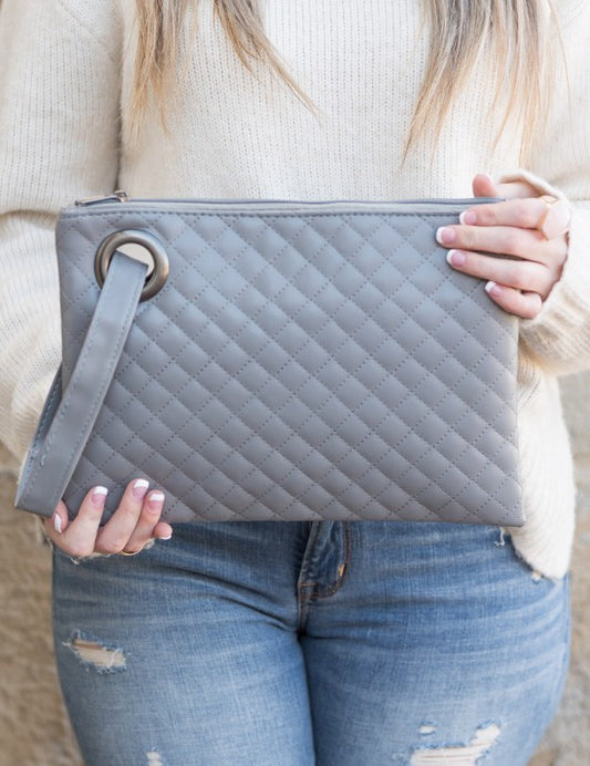 Quilted Wristlet Clutch