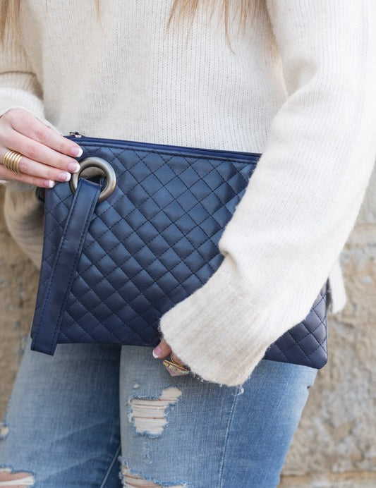 Quilted Wristlet Clutch