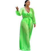 Women's Sheer Mesh Plus Size Women's Jumpsuit