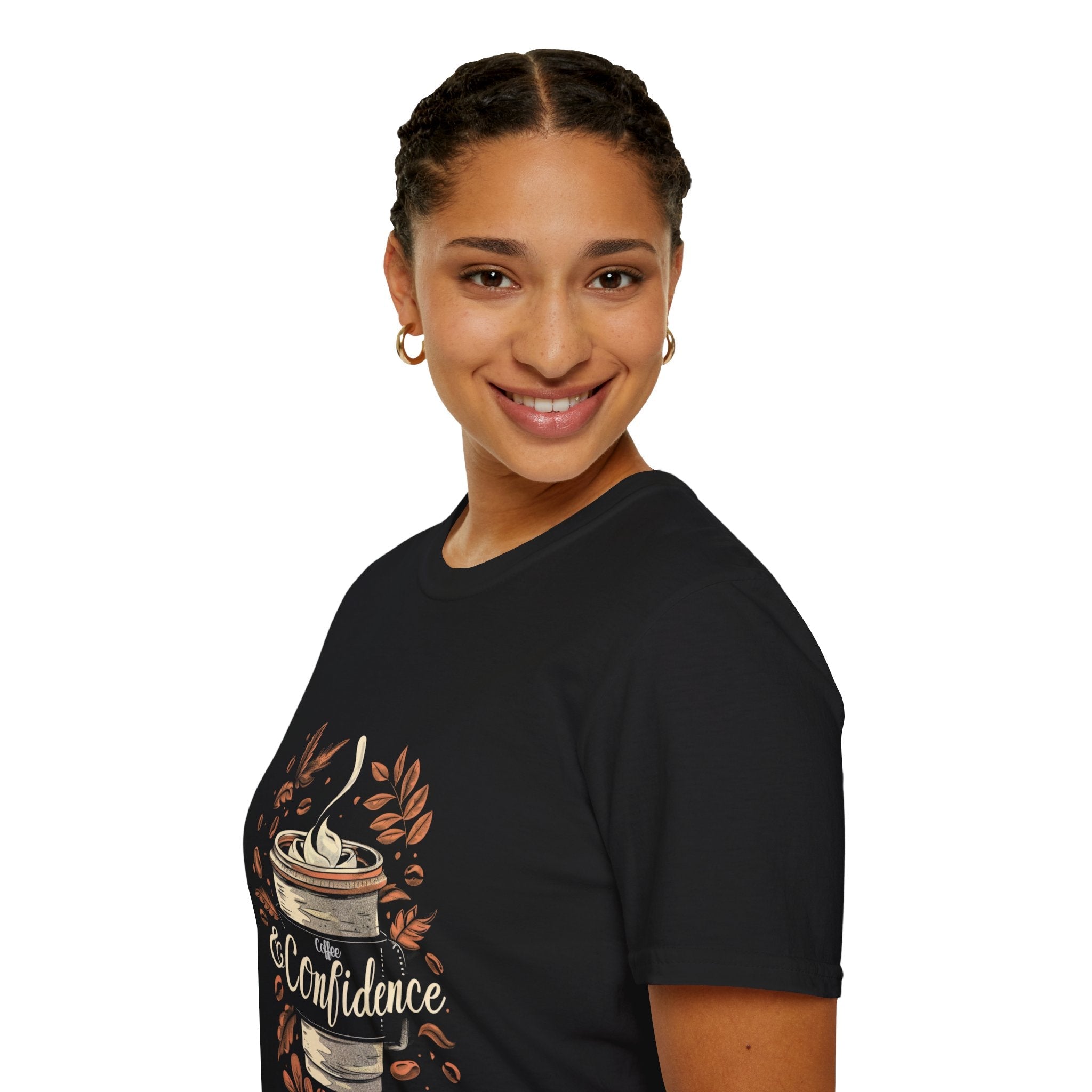 Coffee & Confidence T-Shirt | Trendy & Empowering | Amara Luxe - Amara Luxe Fine Boutique