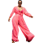 Women's Sheer Mesh Plus Size Women's Jumpsuit