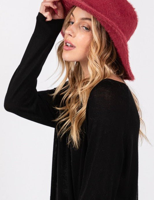 Fuzzy Winter Fedora Hat - Amara Luxe Fine Boutique