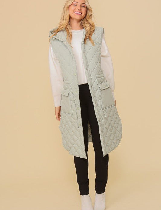 Haileys Hooded Oversized Vest Jacket - Amara Luxe Fine Boutique