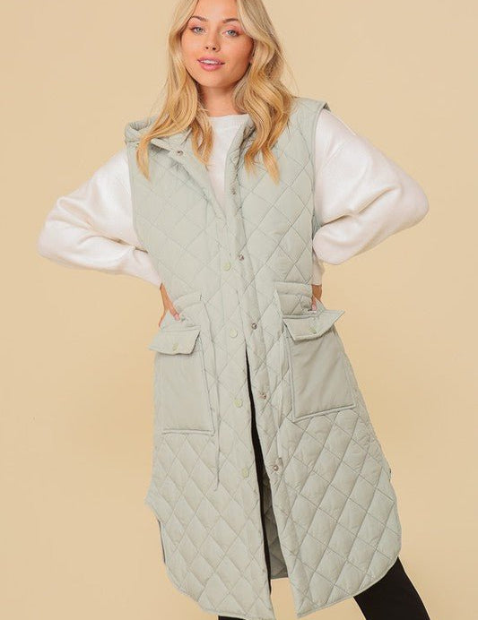 Haileys Hooded Oversized Vest Jacket - Amara Luxe Fine Boutique