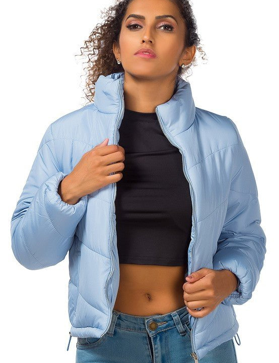 LONG SLEEVES PUFFER JACKET - Amara Luxe Fine Boutique