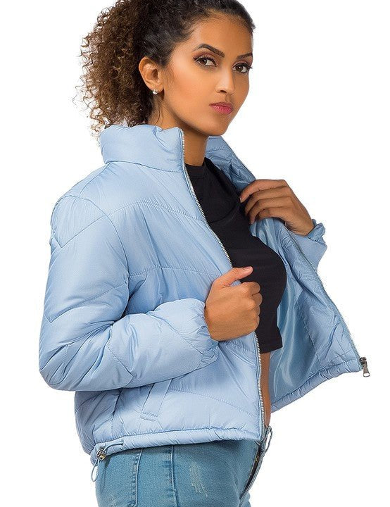 LONG SLEEVES PUFFER JACKET - Amara Luxe Fine Boutique