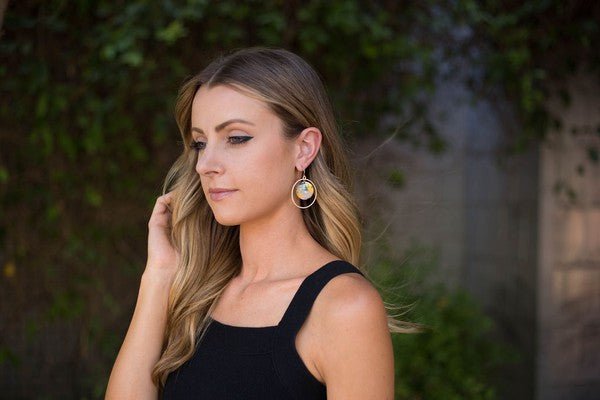 Mango Acrylic Circle Chandelier Earring - Amara Luxe Fine Boutique