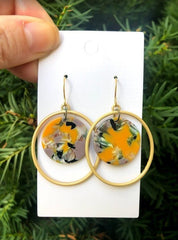 Mango Acrylic Circle Chandelier Earring - Amara Luxe Fine Boutique