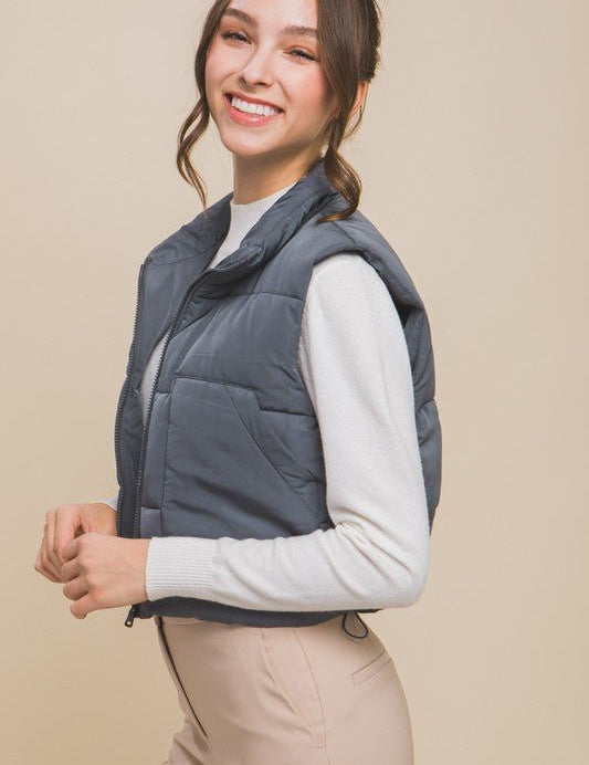 Puffer Vest With Pockets - Amara Luxe Fine Boutique