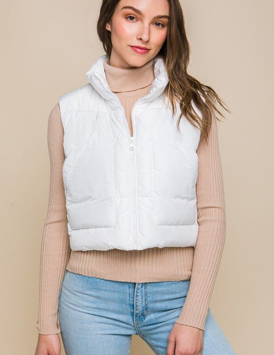 Puffer Vest With Pockets - Amara Luxe Fine Boutique