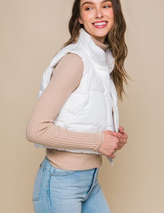 Puffer Vest With Pockets - Amara Luxe Fine Boutique