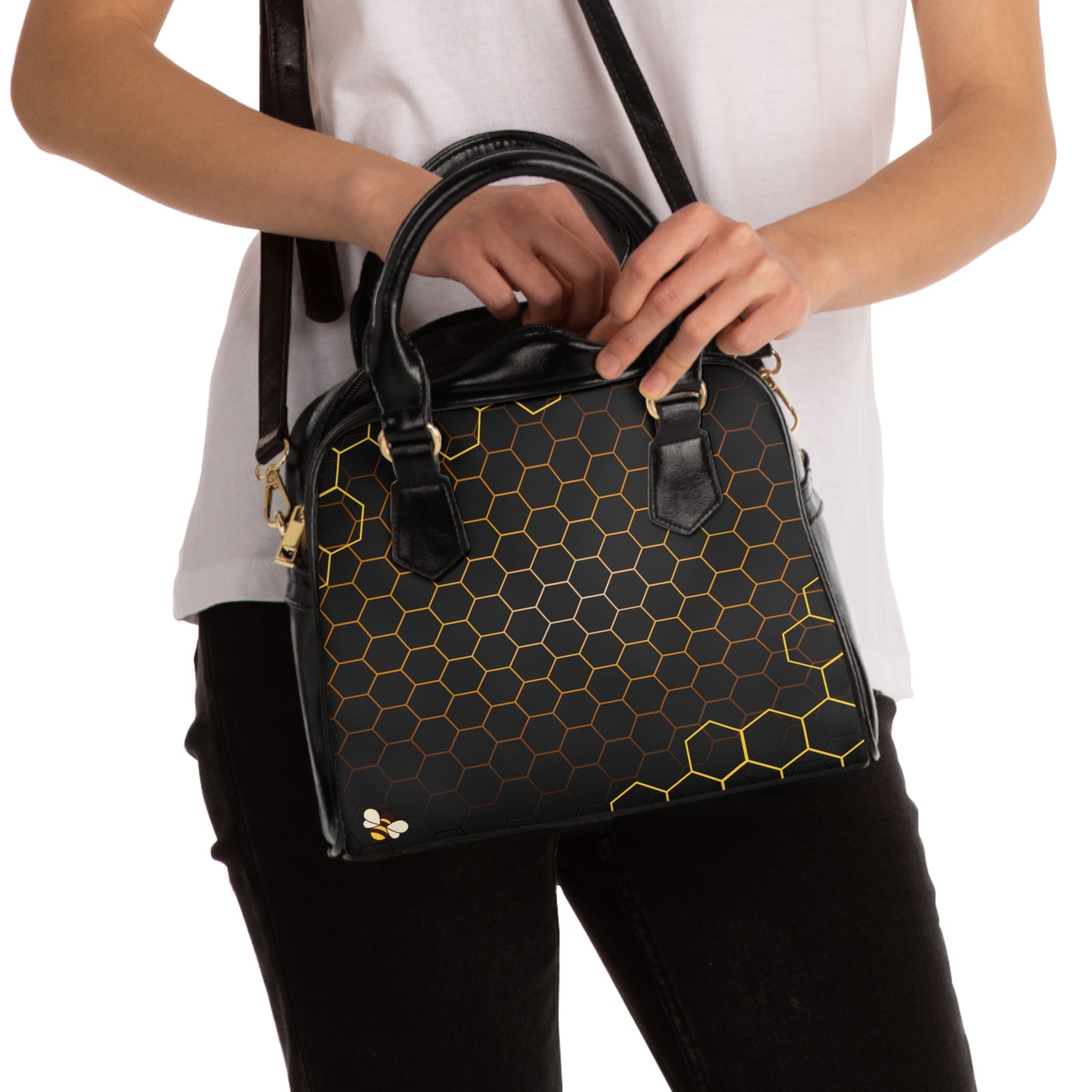 Simply Bee Personalized Shoulder Bag - Amara Luxe Fine Boutique