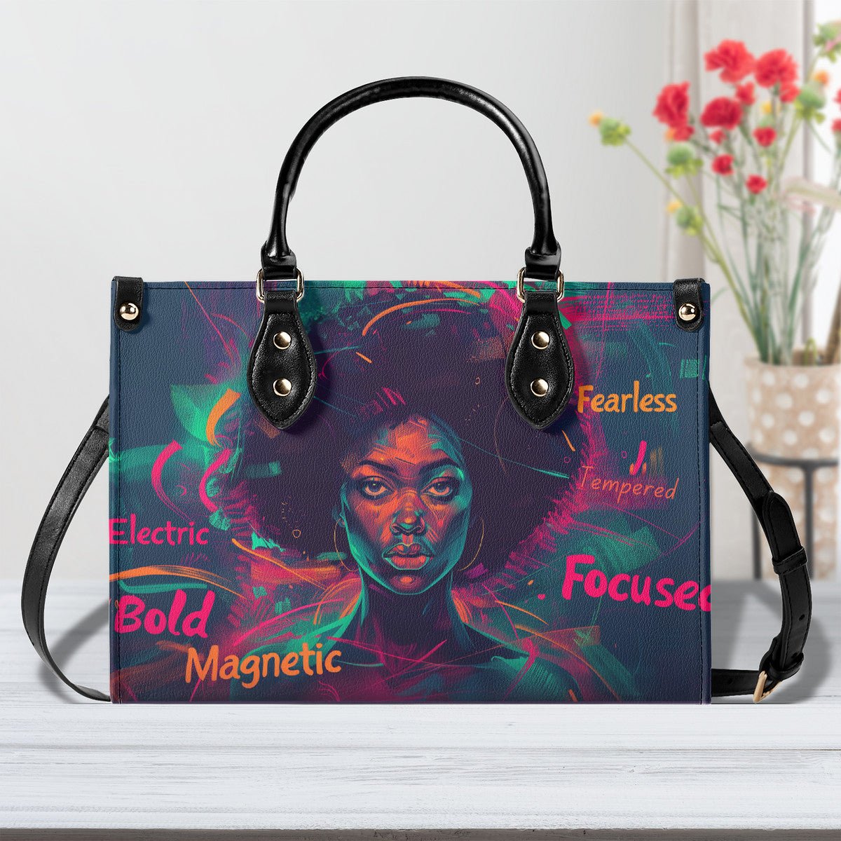 The Neon Power Handbag - Bold, Futuristic, and Customizable - Amara Luxe Fine Boutique