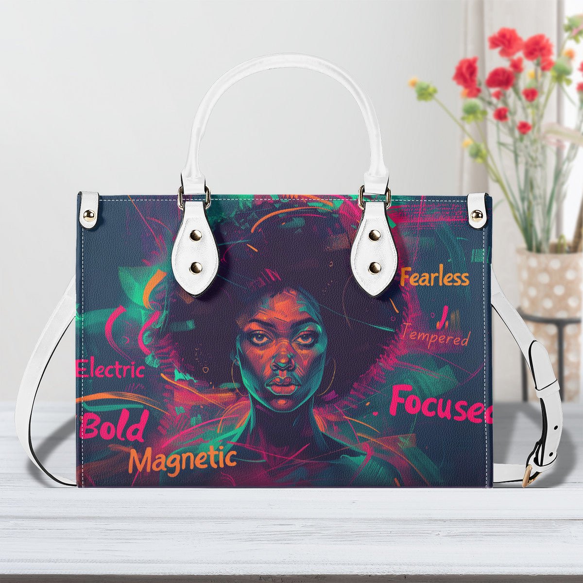 The Neon Power Handbag - Bold, Futuristic, and Customizable - Amara Luxe Fine Boutique