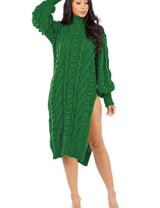 WOMEN FASHION SWEATER DRESS - Amara Luxe Fine Boutique