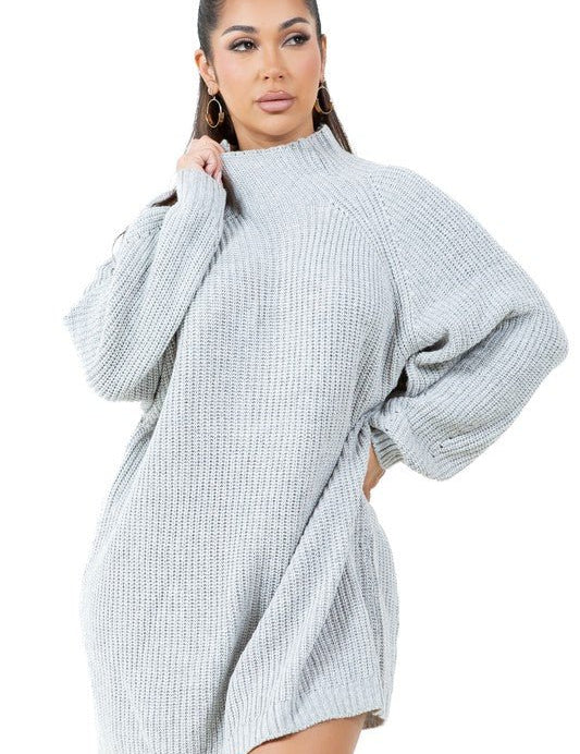 WOMEN FASHION SWEATER DRESS - Amara Luxe Fine Boutique