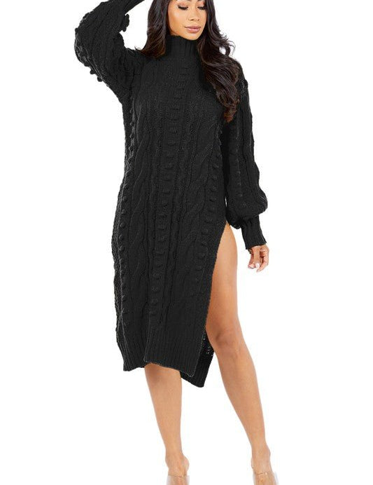 WOMEN FASHION SWEATER DRESS - Amara Luxe Fine Boutique