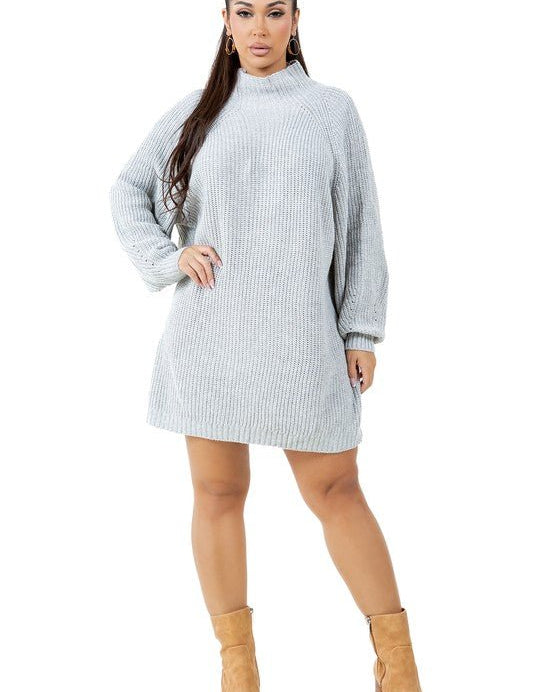 WOMEN FASHION SWEATER DRESS - Amara Luxe Fine Boutique