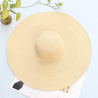 25CM Wide Brim Oversized Beach Hats For Women Large Straw Hat UV Protection - Amara Luxe Fine Boutique