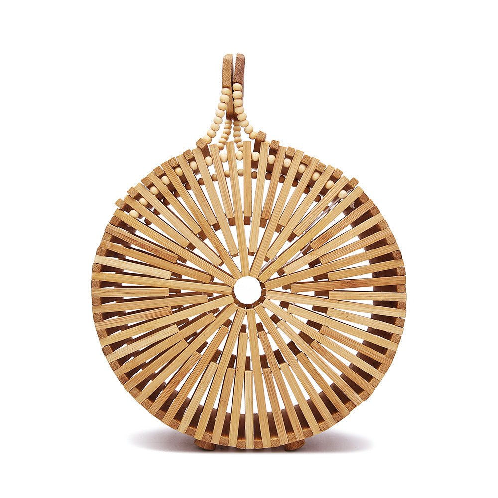 Bamboo Beach Handbag Bamboo Woven Bag - Amara Luxe Fine Boutique