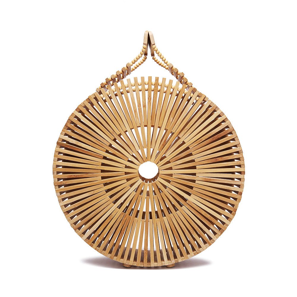 Bamboo Beach Handbag Bamboo Woven Bag - Amara Luxe Fine Boutique
