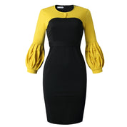 Bubble Sleeve African Large Patchwork Dress - Amara Luxe Fine Boutique