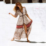 Button-up print dress - Amara Luxe Fine Boutique