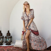 Button-up print dress - Amara Luxe Fine Boutique
