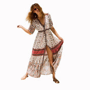 Button-up print dress - Amara Luxe Fine Boutique