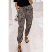 Chic Leopard Print Drawstring Elastic Waist Jogger - Amara Luxe Fine Boutique