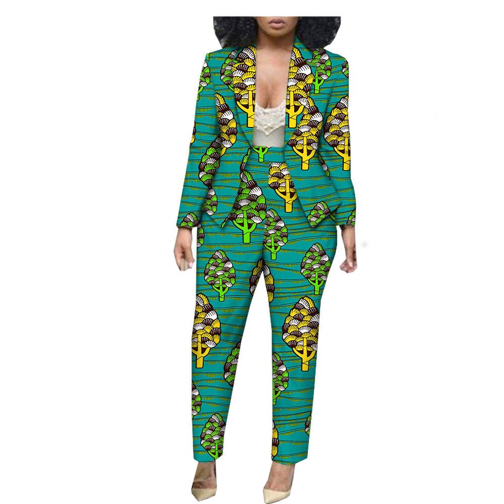 Customized Export African Special Printed Female Cotton Plus Size Casual Two-Piece Suit - Amara Luxe Fine Boutique