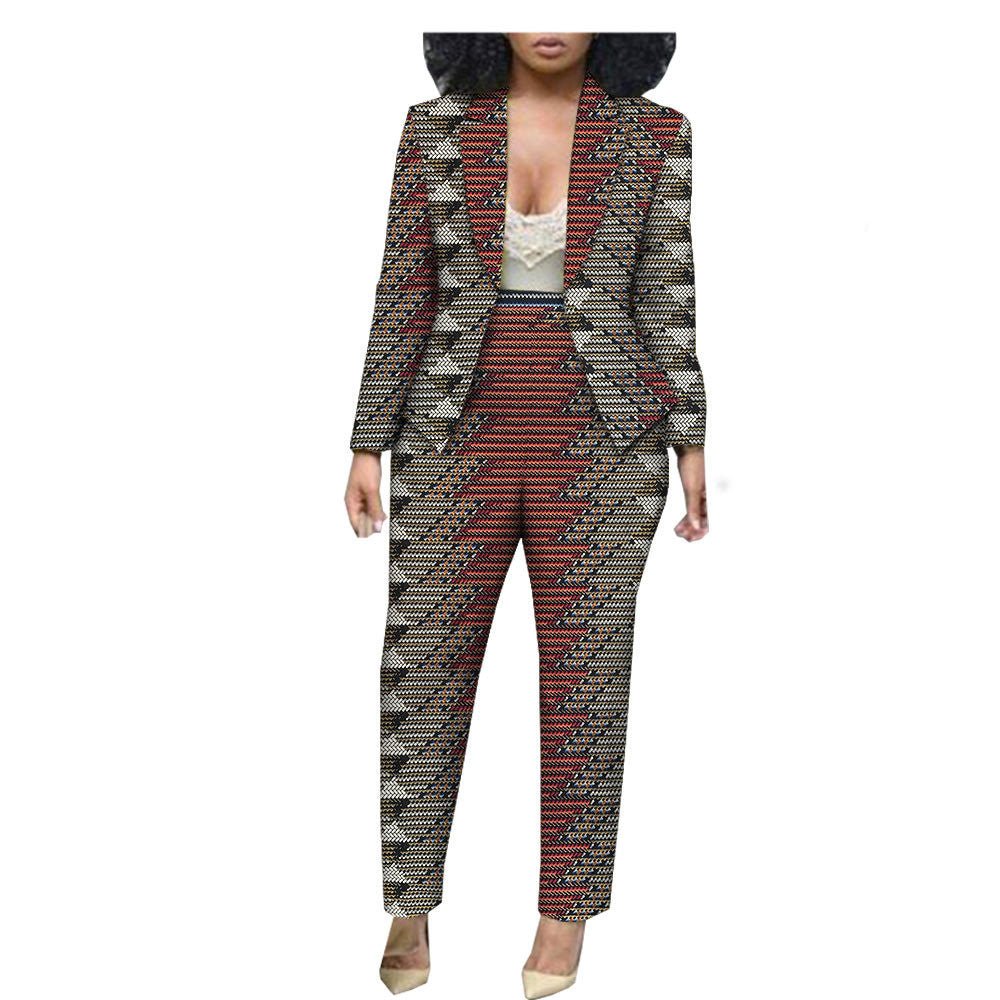 Customized Export African Special Printed Female Cotton Plus Size Casual Two-Piece Suit - Amara Luxe Fine Boutique