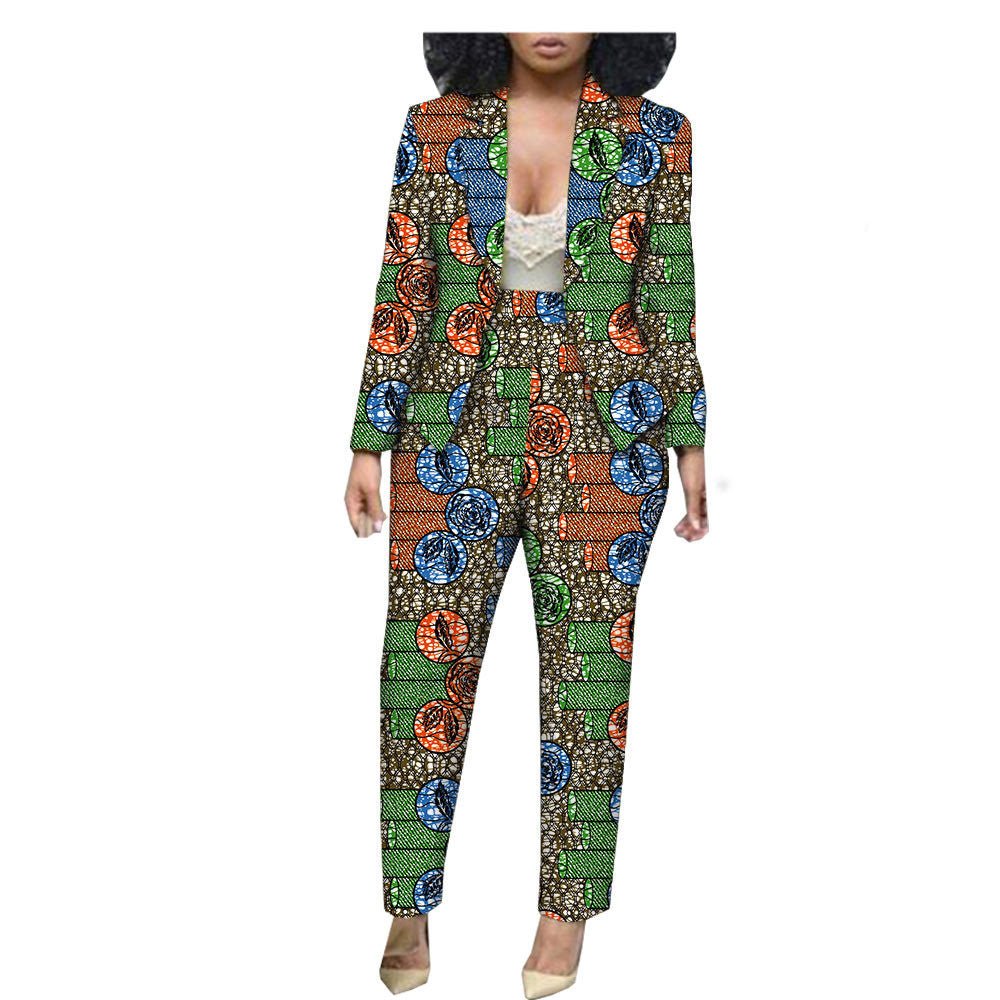 Customized Export African Special Printed Female Cotton Plus Size Casual Two-Piece Suit - Amara Luxe Fine Boutique