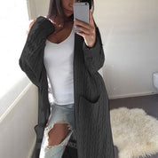 Double pocket full body twist sweater - Amara Luxe Fine Boutique