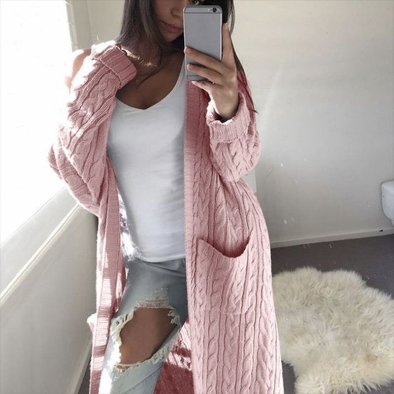 Double pocket full body twist sweater - Amara Luxe Fine Boutique
