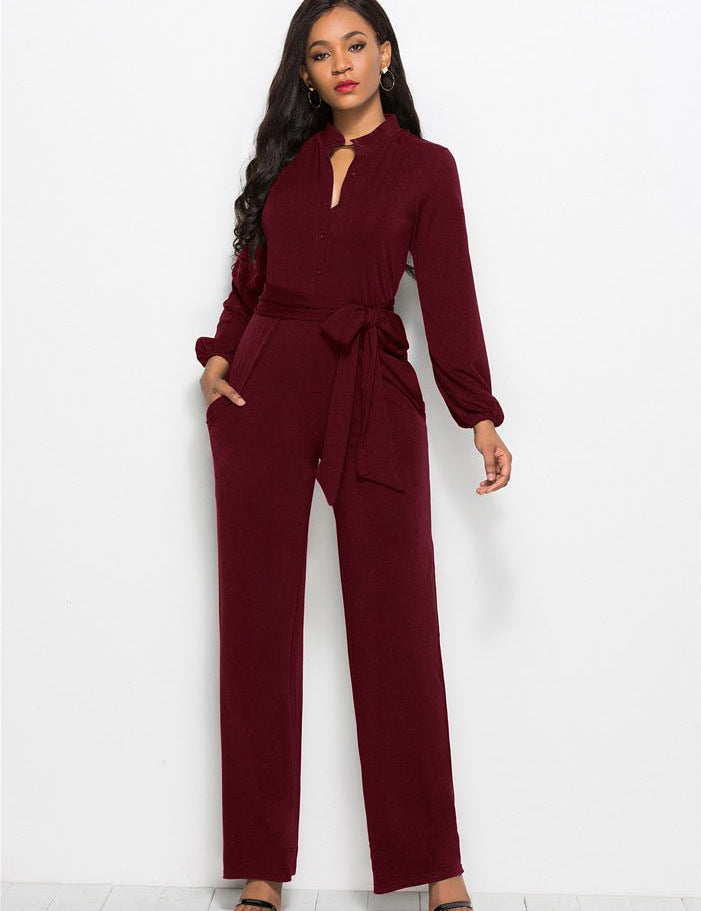 Elegant Solid Color Jumpsuit - Amara Luxe Fine Boutique