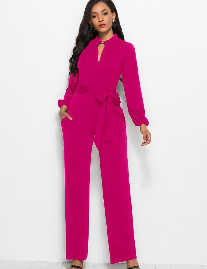 Elegant Solid Color Jumpsuit - Amara Luxe Fine Boutique