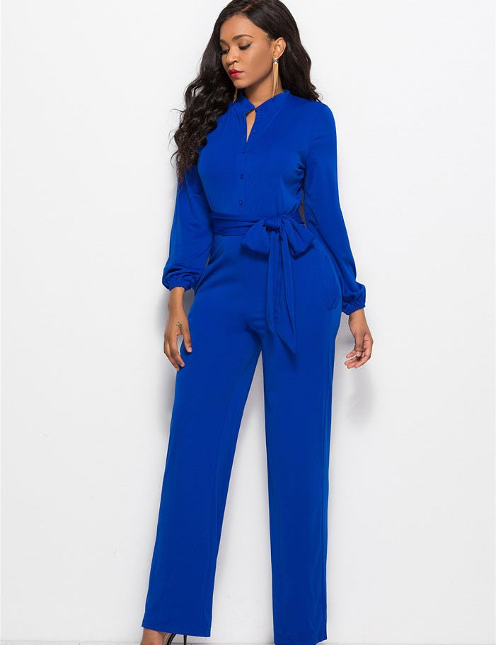 Elegant Solid Color Jumpsuit - Amara Luxe Fine Boutique