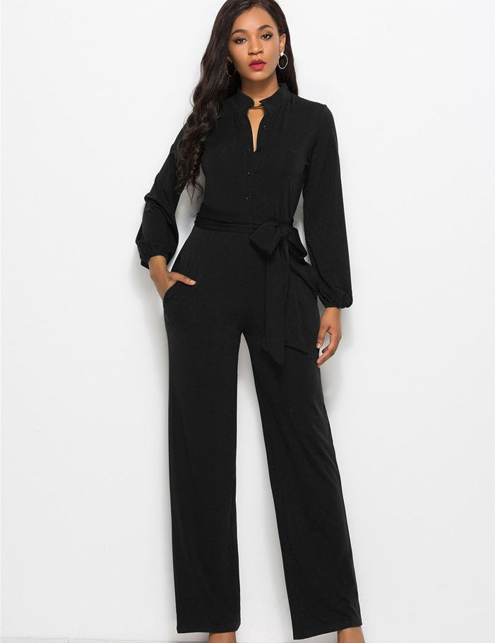 Elegant Solid Color Jumpsuit - Amara Luxe Fine Boutique