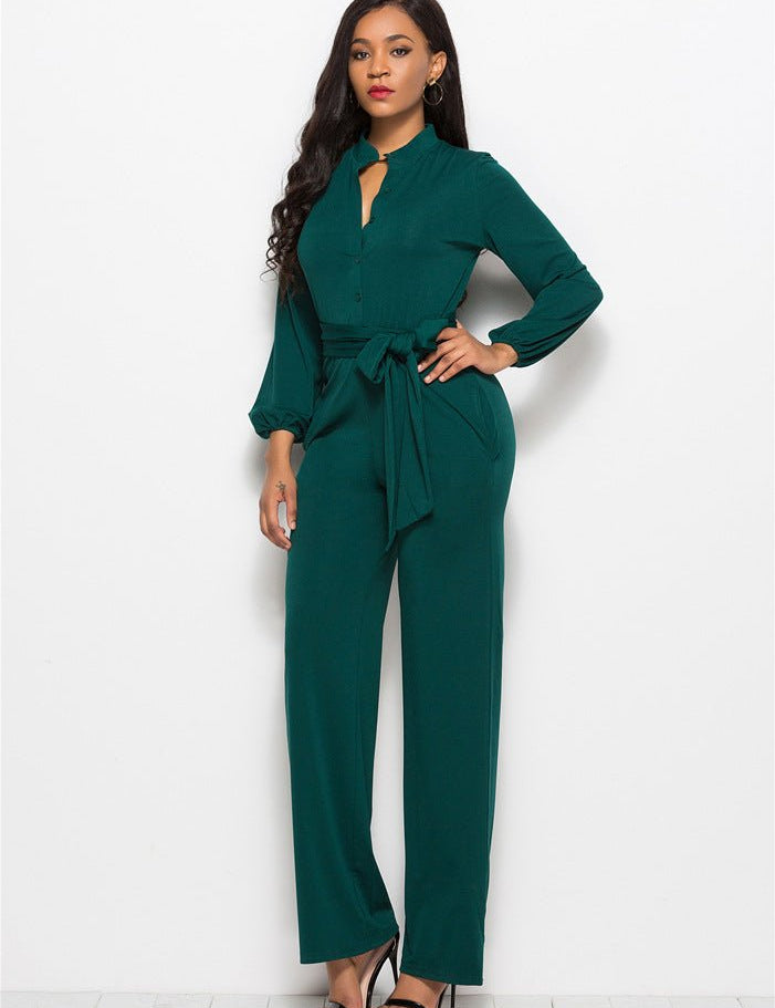 Elegant Solid Color Jumpsuit - Amara Luxe Fine Boutique