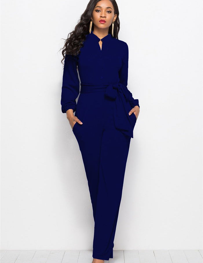 Elegant Solid Color Jumpsuit - Amara Luxe Fine Boutique
