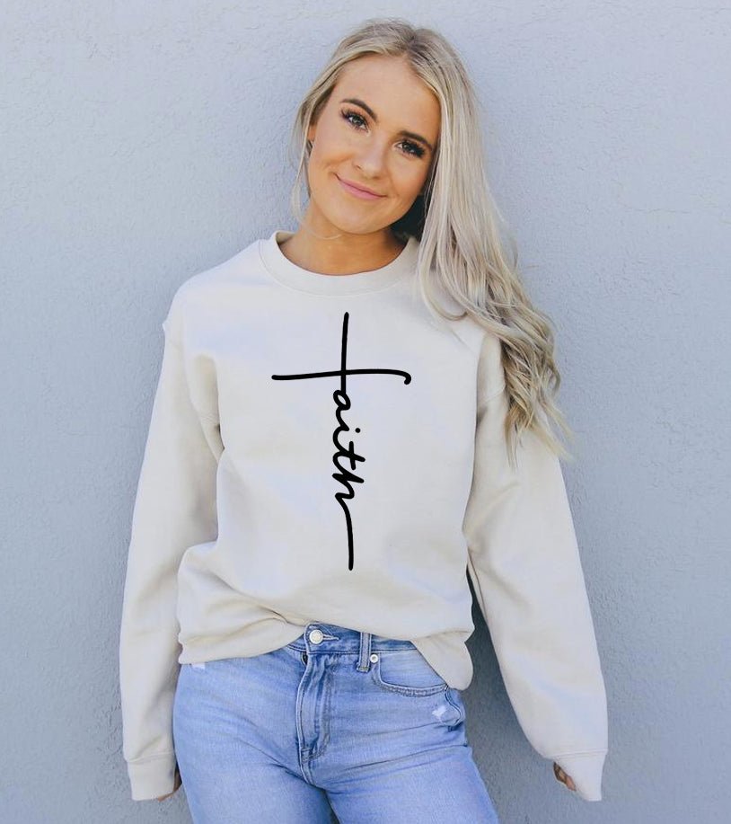 Faith Sweatshirt - Amara Luxe Fine Boutique