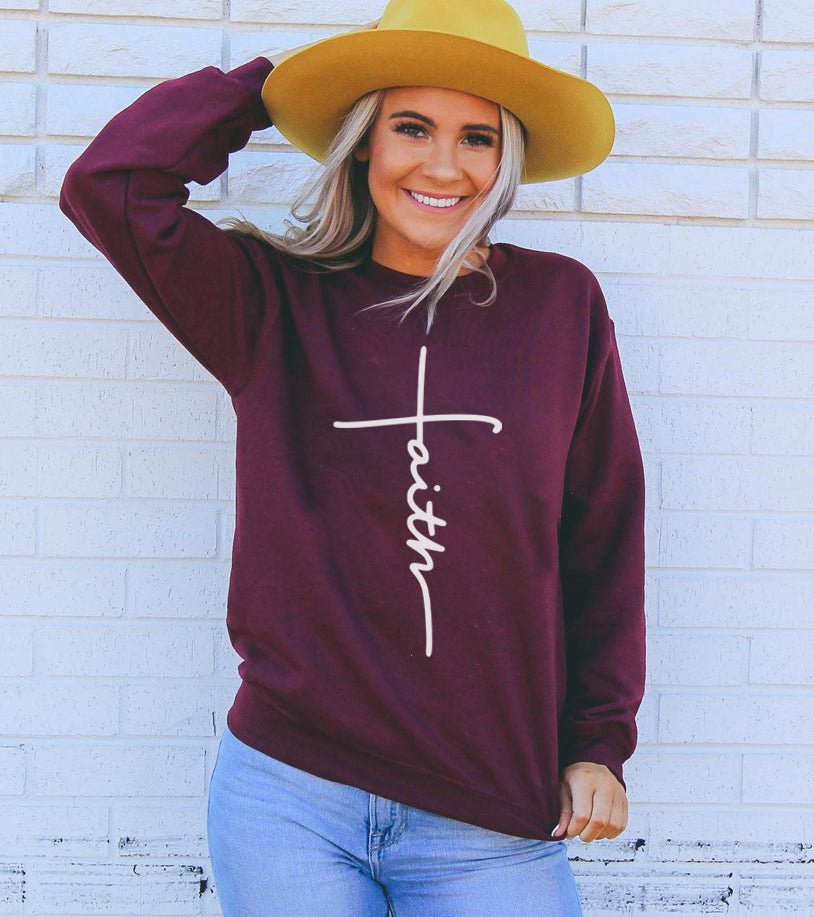 Faith Sweatshirt - Amara Luxe Fine Boutique