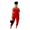 Fashion Casual Tube Top Pocket Belt Spring And Summer Jumpsuit - Amara Luxe Fine Boutique