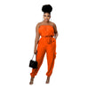 Fashion Casual Tube Top Pocket Belt Spring And Summer Jumpsuit - Amara Luxe Fine Boutique