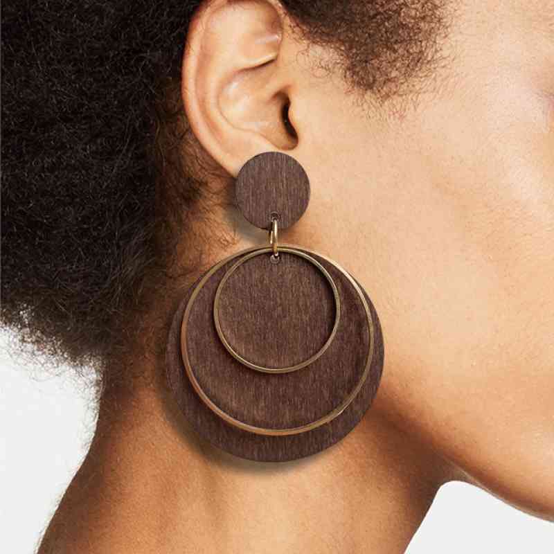 Geometric Drop Earrings - Amara Luxe Fine Boutique