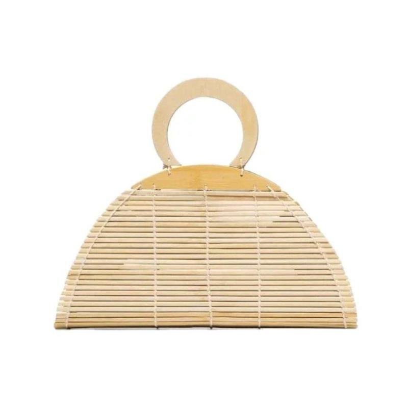 Hand-Woven Bags Bamboo Root Clutch Natural Bamboo Bag Bamboo Handbag - Amara Luxe Fine Boutique