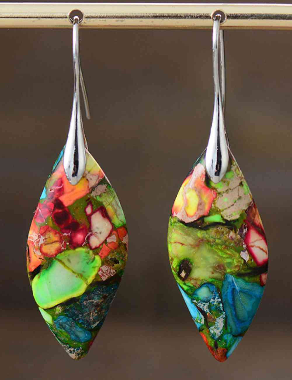 Handmade Natural Stone Dangle Earrings - Amara Luxe Fine Boutique